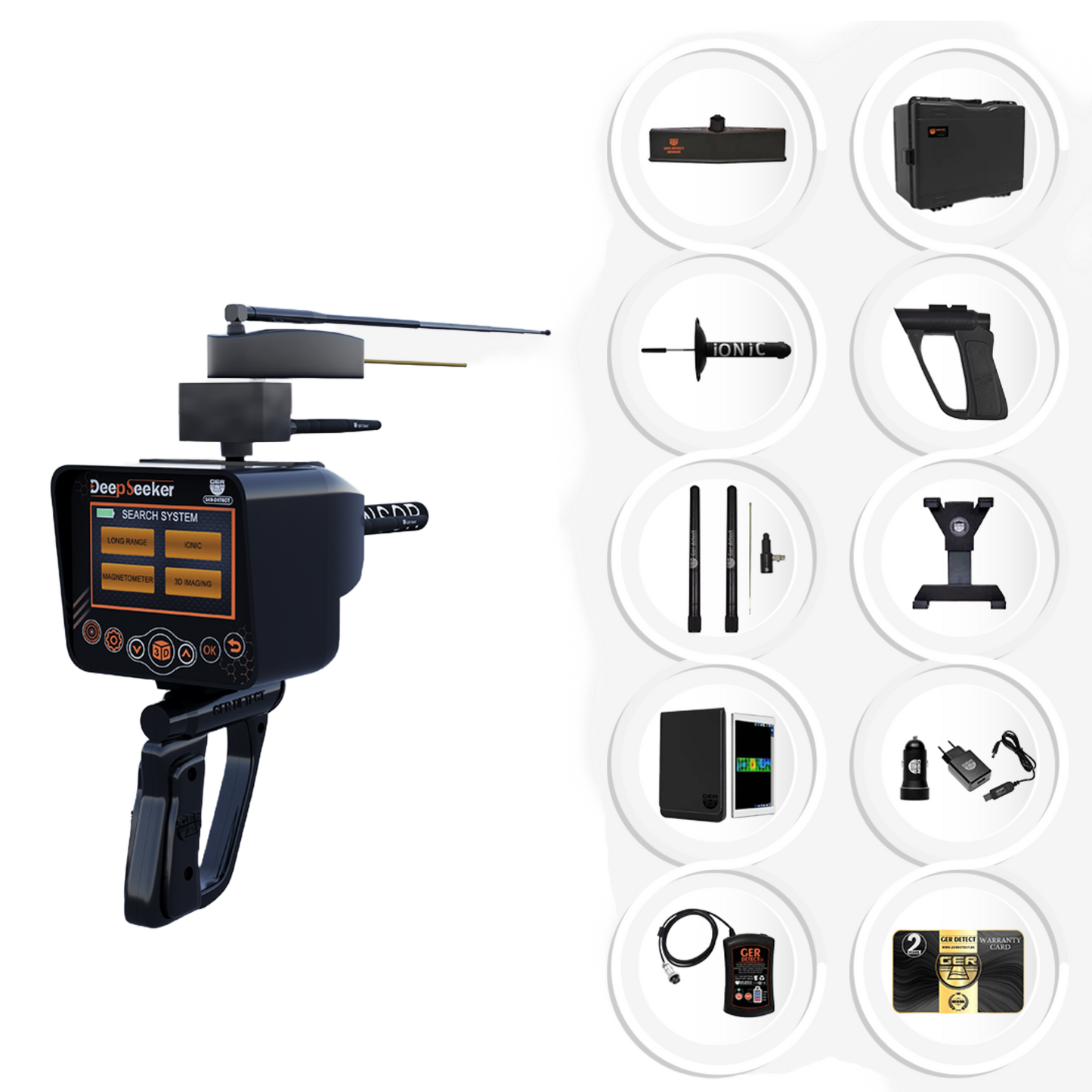 GER Detect Deep Seeker 5 System Professional Long Range Metal Detector