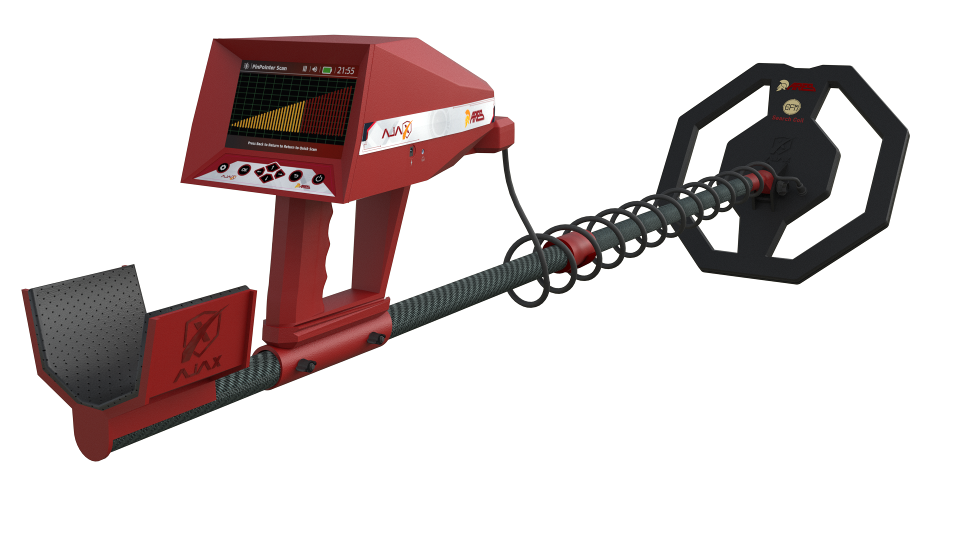 AJAX ARES SERIES Quad-System Metal and Gold Detector