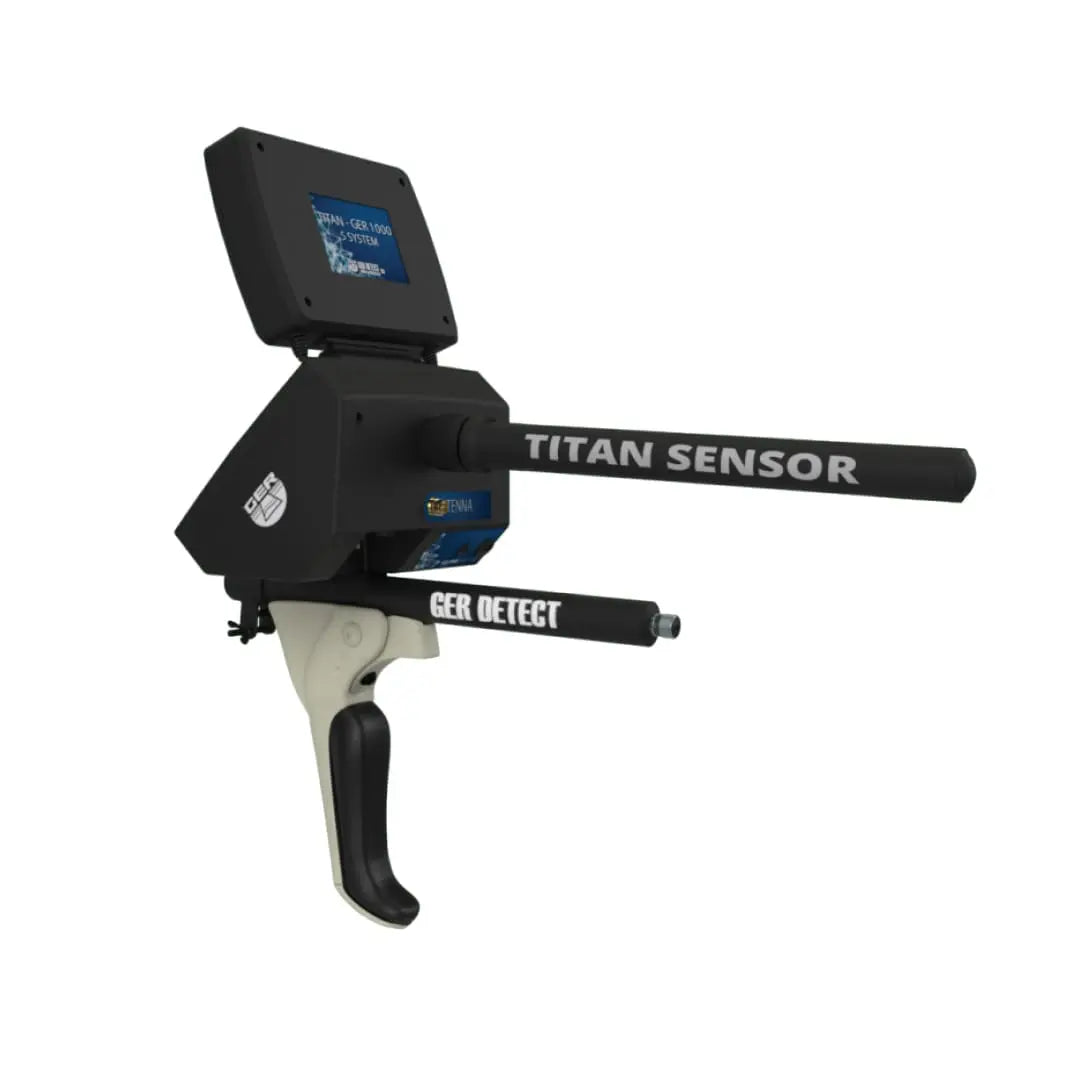 GER DETECT Titan 1000 Long Range Metal Detector with 8" and 17" Coils - Five Search Systems